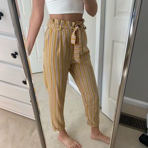 Striped Yellow Trousers